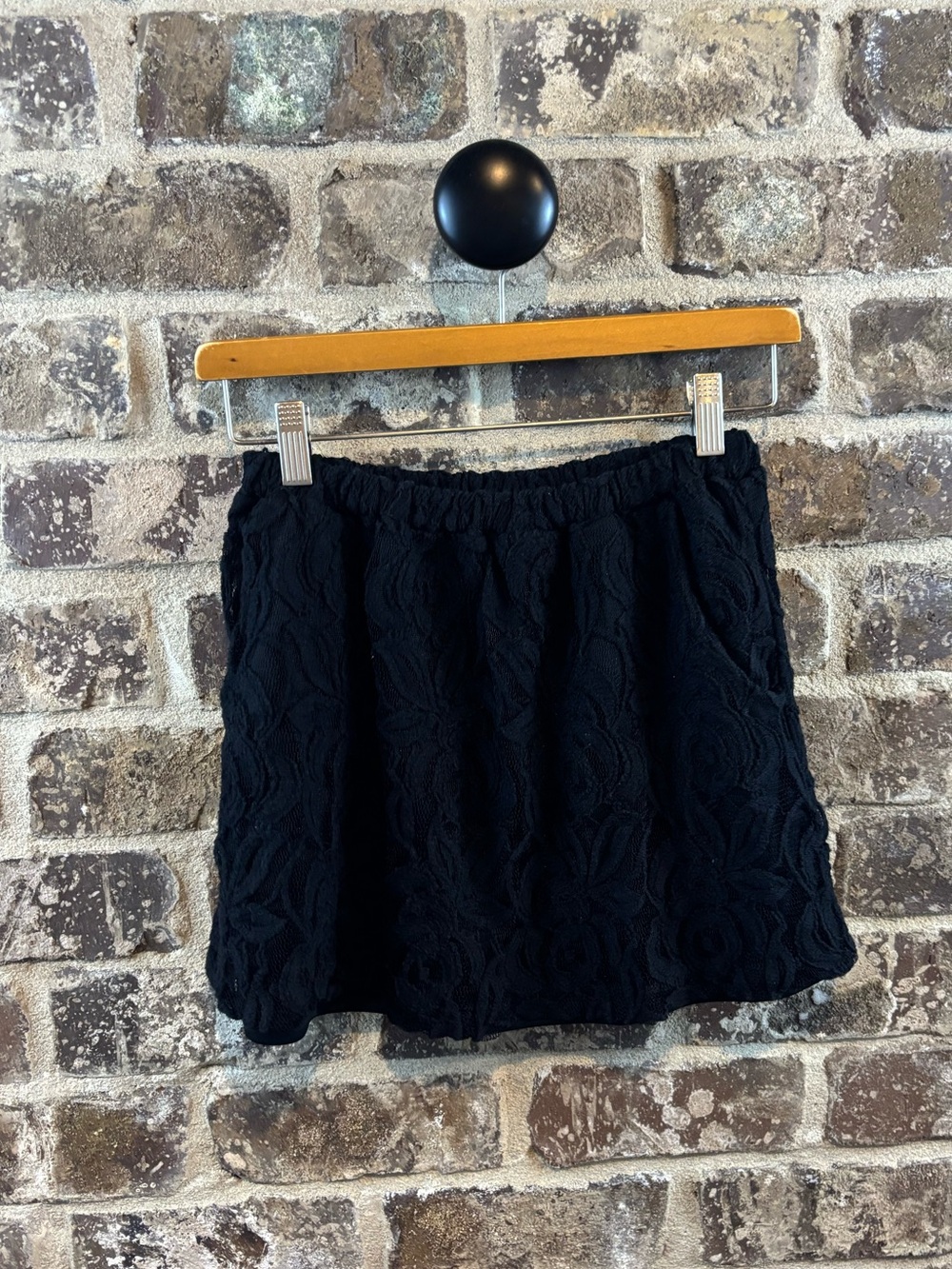 Black Lace A-Line Women's Skirt -  Size Small